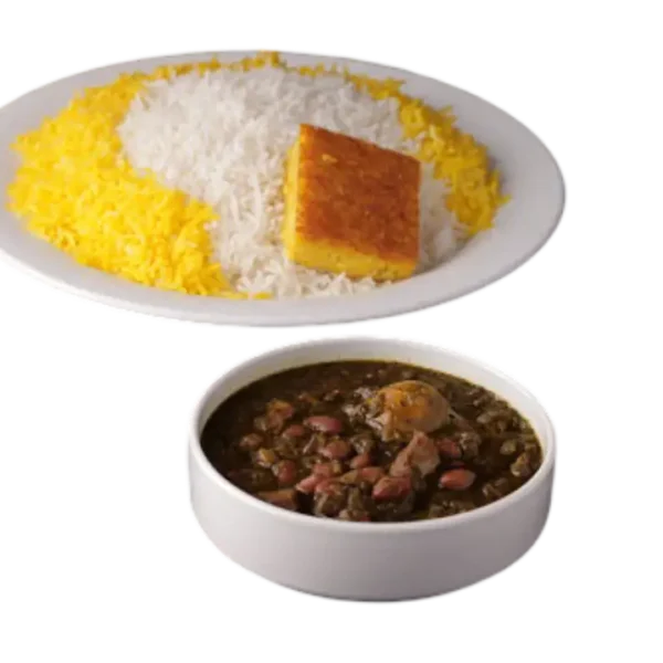 چلو خورشت فسنجان با فیله مرغ