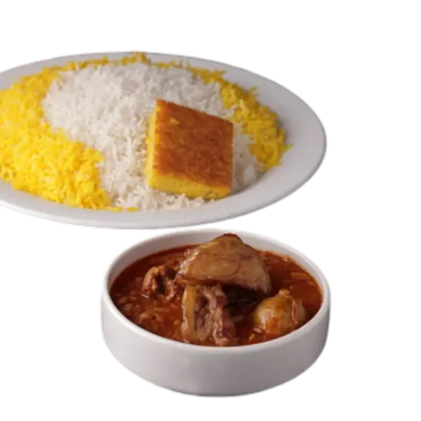 چلو خورشت قرمه سبزی